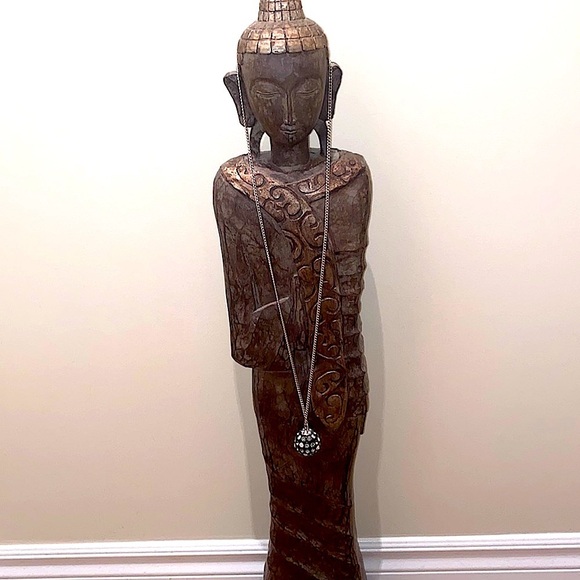 ✅70’s Discoball 🪩 necklace in silver tone metal with iridescent beads🕺🏻 - Picture 3 of 4